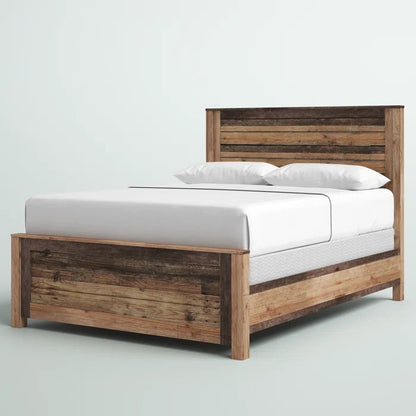 Queen Size Bed: Solid and Engineered Wood Frame