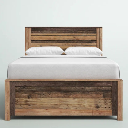 Queen Size Bed: Solid and Engineered Wood Frame