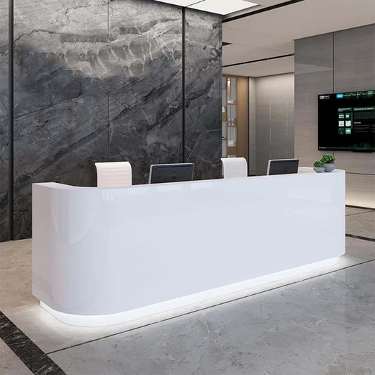 Reception Table: White Modern Desk