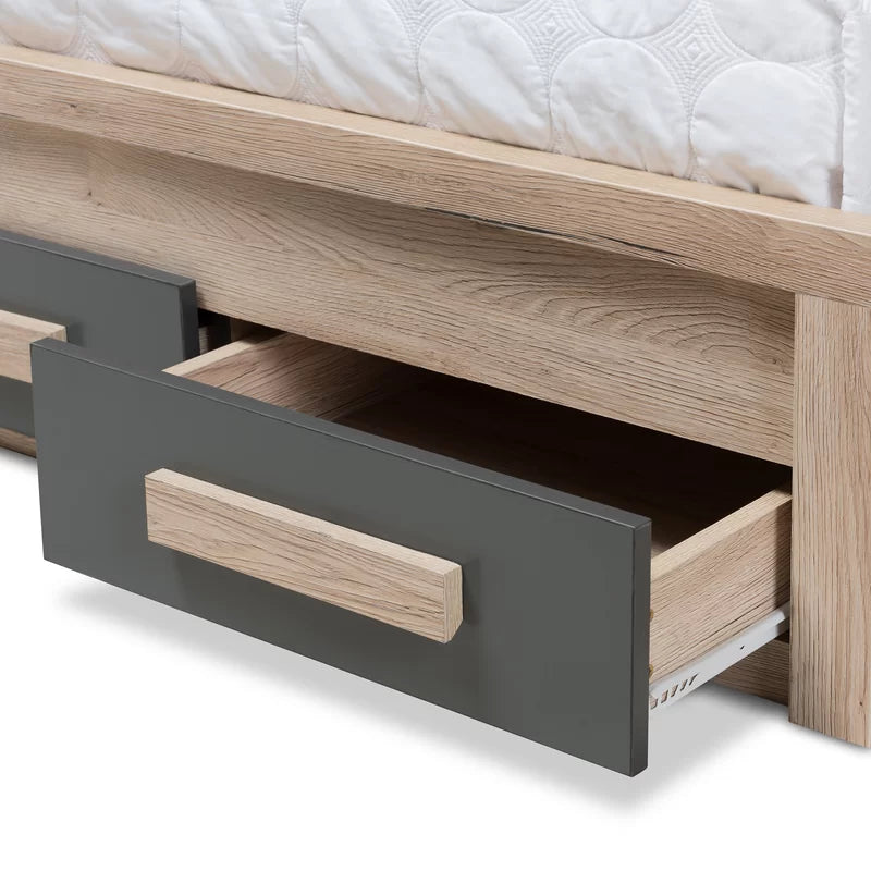 Single Bed: 2-Drawer Platform Bed