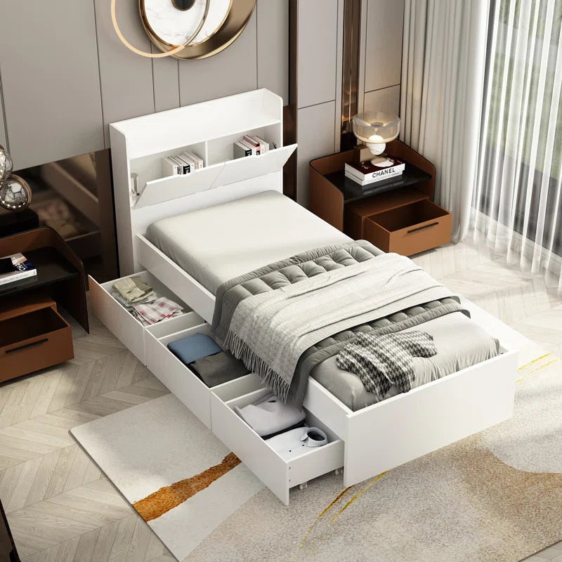 Single Bed: 5 Drawer Storage Bed