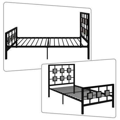 Single Bed: Metal Bed with Modern Design