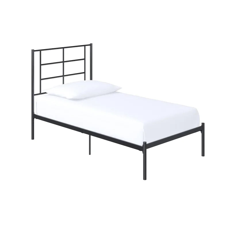 Single Bed: Metal Stylish Bed
