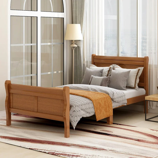 Single Bed: Oak Modern Bed