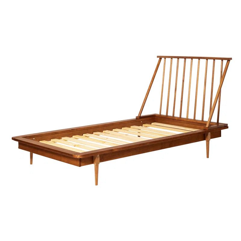 Single Bed: Solid Wood Bed