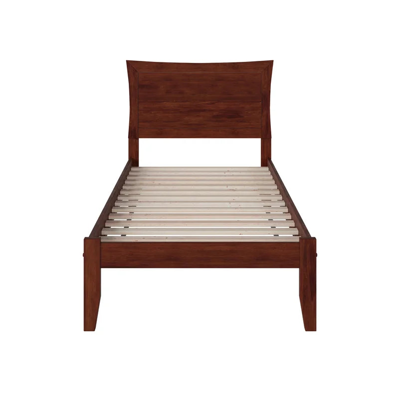 Single Bed: Solid Wood Poster Bed