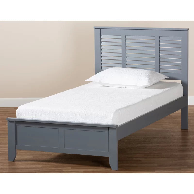 Single Bed: Solid Wooden Bed