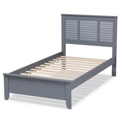 Single Bed: Solid Wooden Bed
