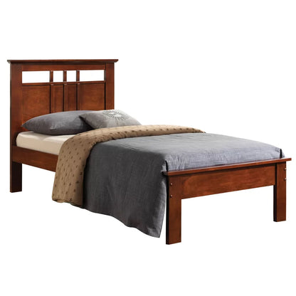 Single Bed: Solid Wooden Poster Bed