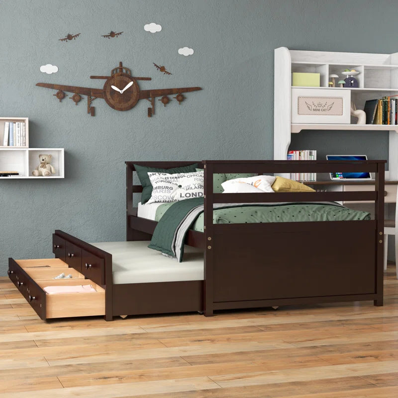 Single Bed: Storage Bed Brown