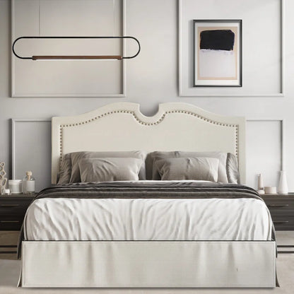 Single Bed: Upholstered Bed Dove Gray