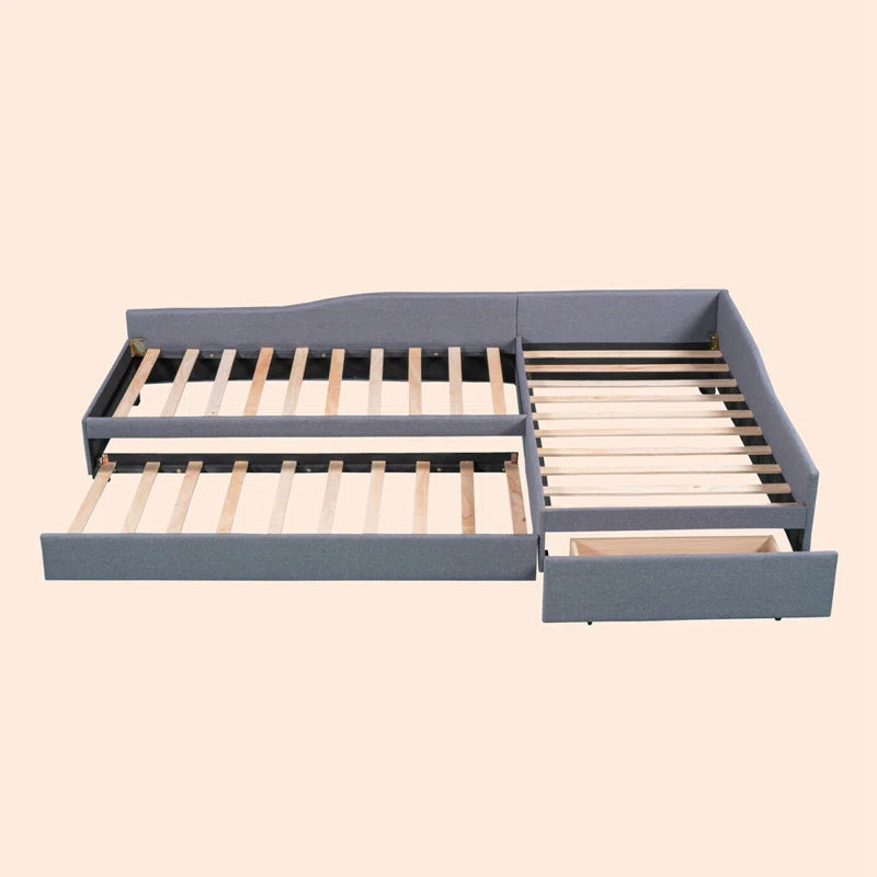 Single Bed: Upholstered Storage Bed