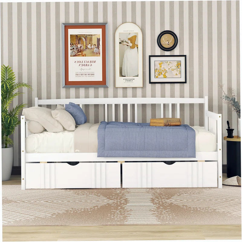 Single Bed: White Storage Bed