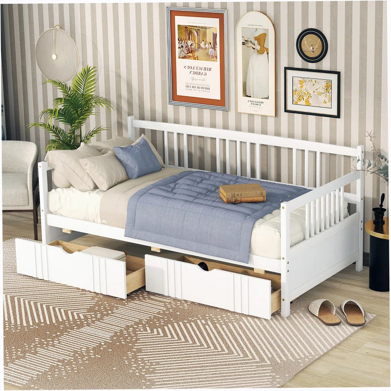 Single Bed: White Storage Bed – GKW Retail