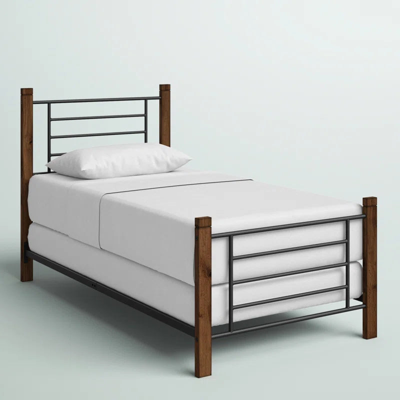 Single Bed: Wooden Modern Bed