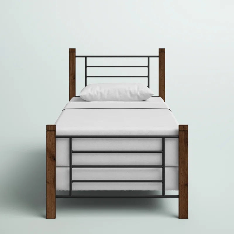 Single Bed: Wooden Modern Bed