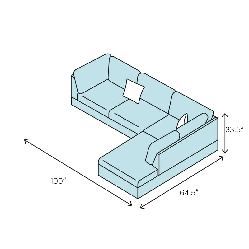 Sofa Bed: 100'' Wide Sleeper L Shape Sofa Cum Bed