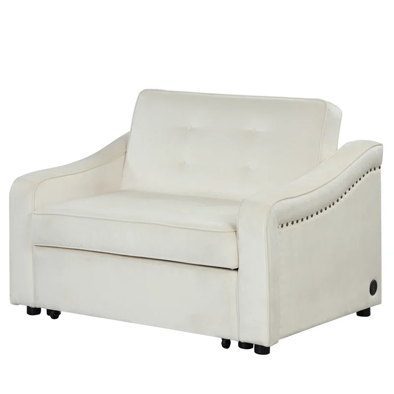 Sofa Bed: 50.6'' Upholstered Sofa Cum Bed