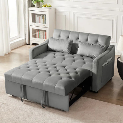 Sofa Bed: 52.7'' Upholstered Loveseat Sofa Cum Bed