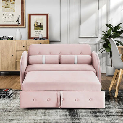 Sofa Bed: 55.5'' Upholstered Sleeper Sofa Cum Bed
