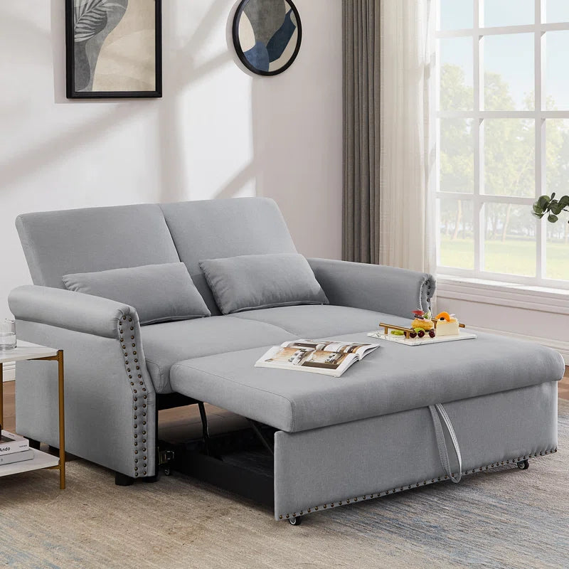 Sofa Bed: 55'' Upholstered 2 Seater Sofa Cum Bed