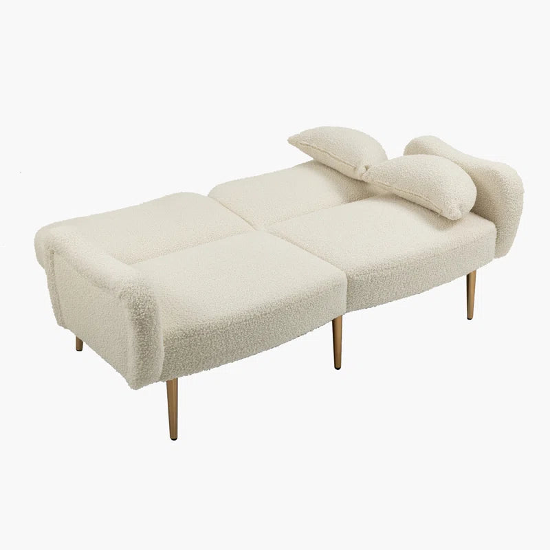 Sofa Bed: 64.96'' Upholstered Convertible Sofa Cum Bed