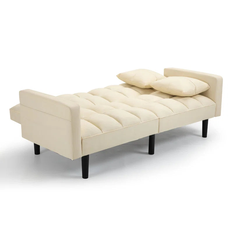 Sofa Bed: 74'' Upholstered Reclining Sofa Cum Bed