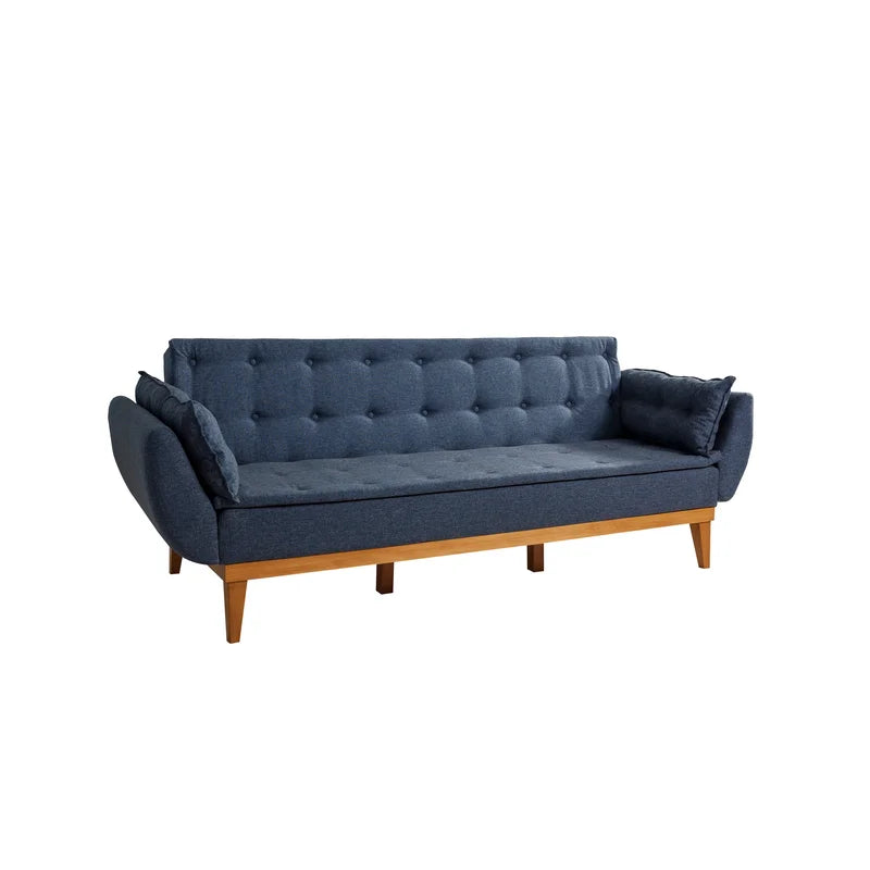 Sofa Bed: 85.43'' Upholstered Cushion Back Sofa Cum Bed