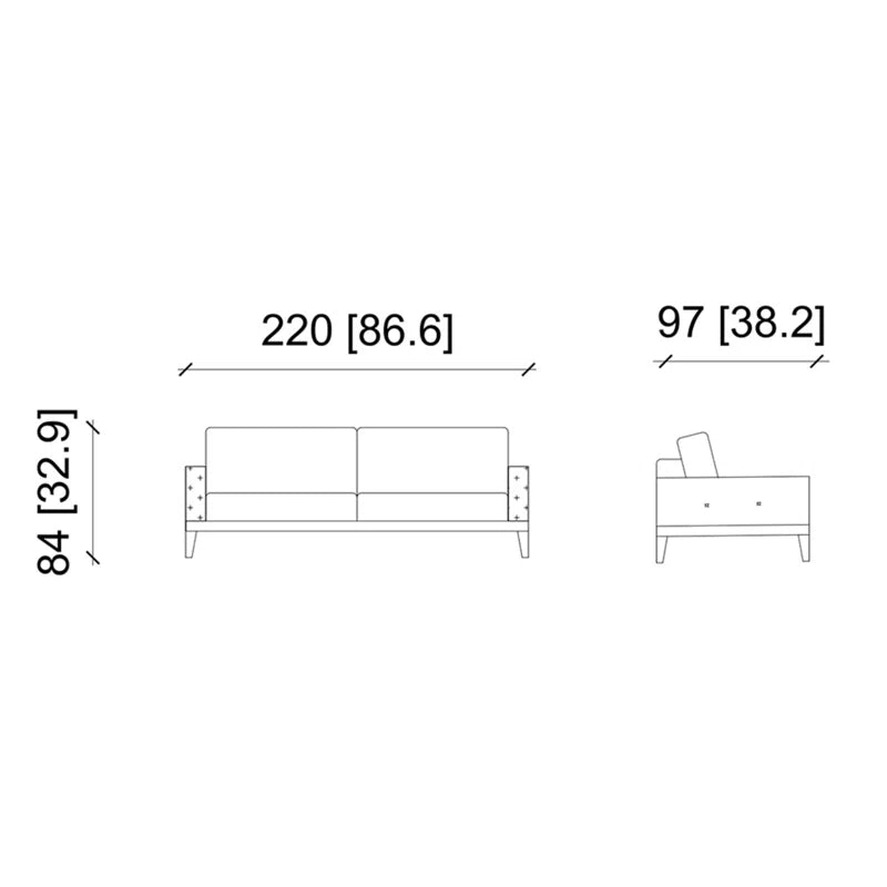 Sofa Bed: 86.6'' Leather Convertible Sofa Cum Bed