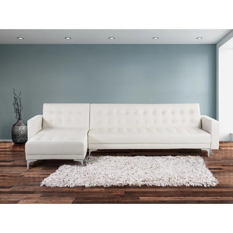 Sofa Bed: L Shape Sofa Cum Bed White