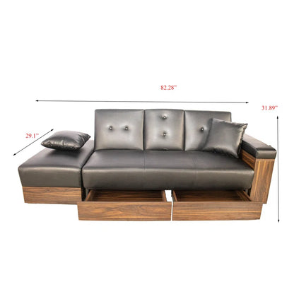 Sofa Bed: Leather Sectional Sofa Cum Bed