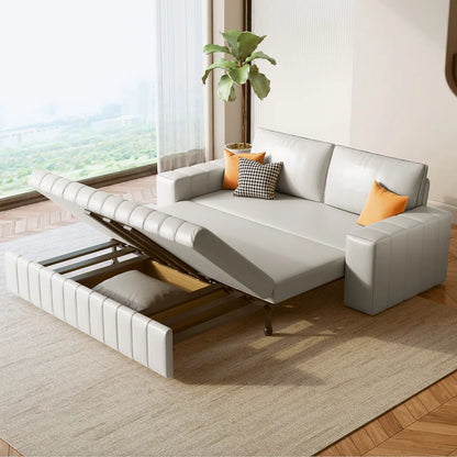Sofa Bed: Leather Sofa Cum Bed