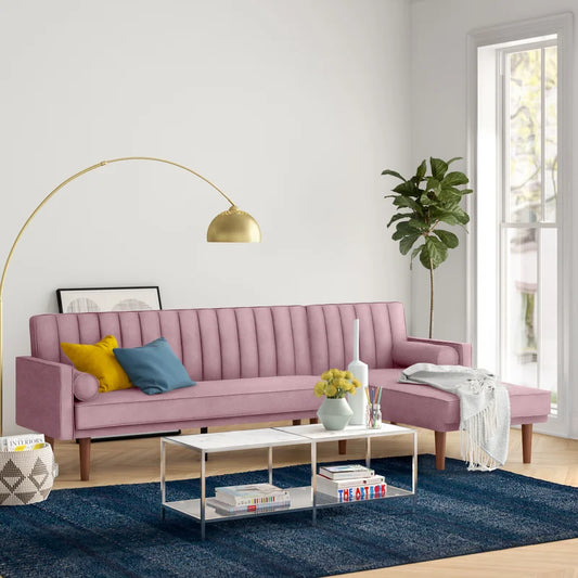 Sofa Bed: Modern Upholstered Sectional L Shape Sofa Cum Bed