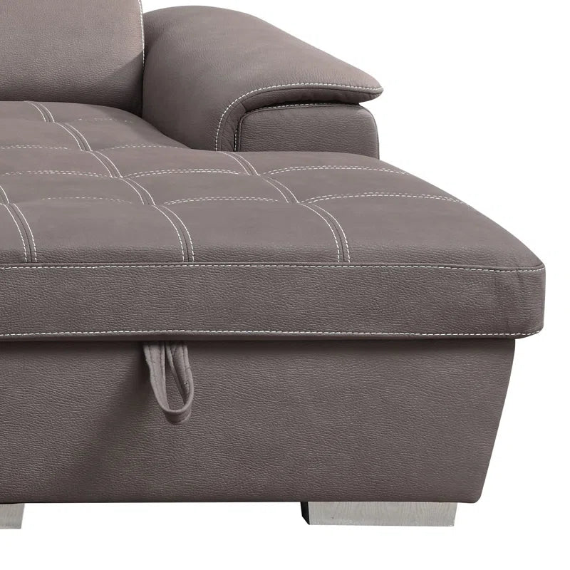 Sofa Bed: Upholstered Modern L Shape Sofa Cum Bed