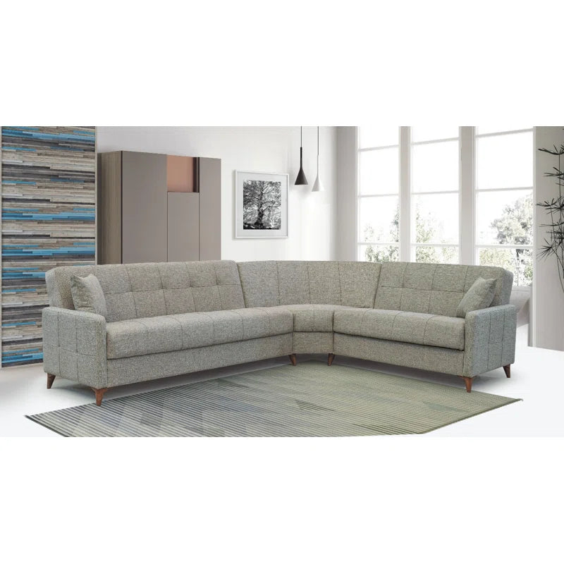 Sofa Bed: Upholstered Sectional L Shape Sofa Cum Bed