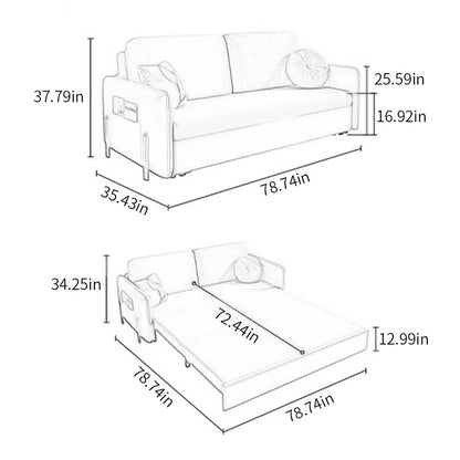 Sofa Bed: Upholstered Sleeper Sofa Cum Bed