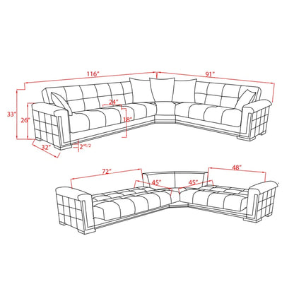 Sofa Cum Bed: New Design L Shape Sofa Cum Bed