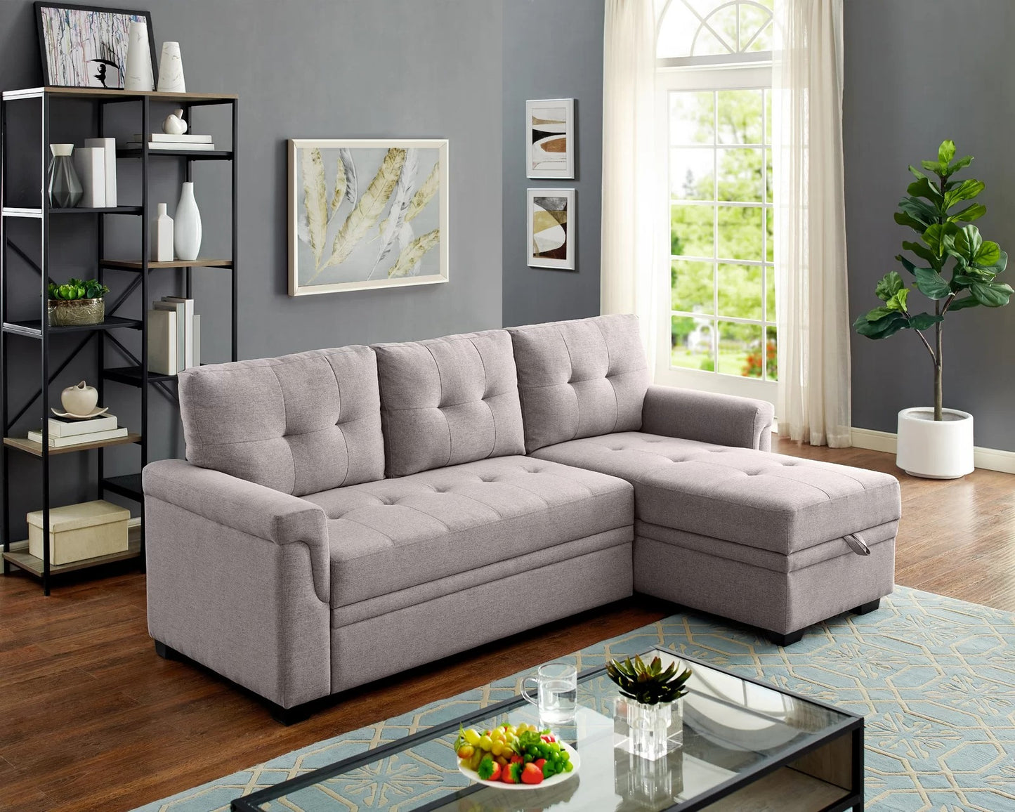 Sofa Cum Bed: Piece Upholstered Sectional