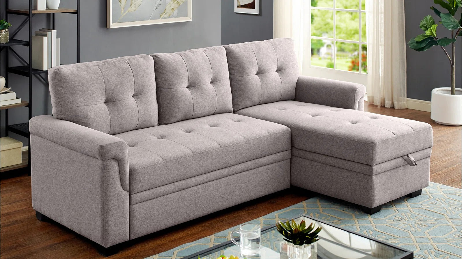 Sofa Cum Bed: Piece Upholstered Sectional