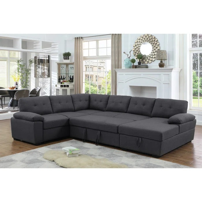Sofa Cum Bed: Upholstered Sectional Sleeper Sofa & Chaise