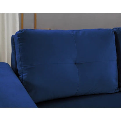 Sofa Cum Bed: Wide Velvet Reversible Sleeper Sofa & Chaise with Storage