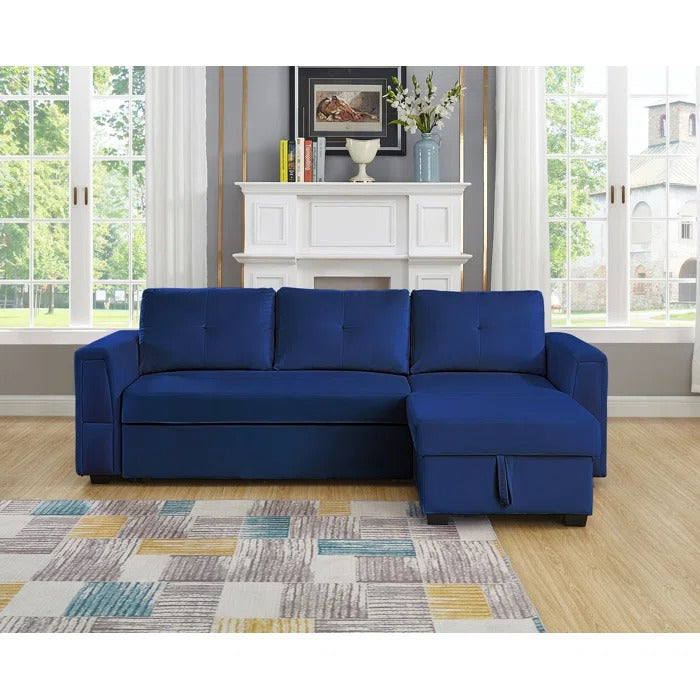 Sofa Bed Wide Velvet Reversible