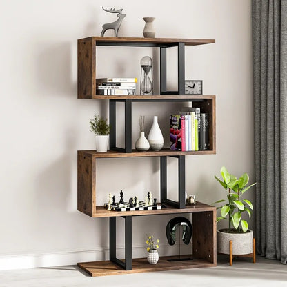 Bookshelf: Steel Geometric Bookcase