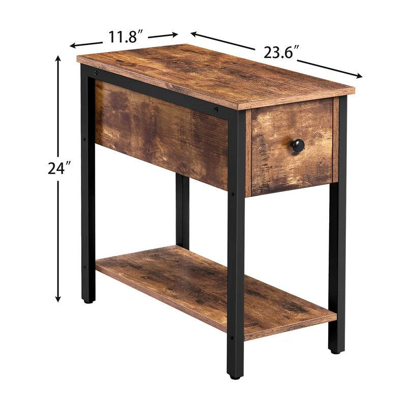 End Table: Tall End Table with Storage