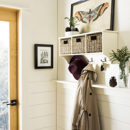 Wall Hook: Wooden Rack with Modern Design