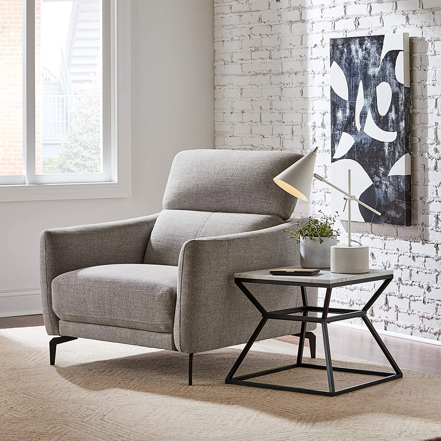 Light grey lounge deals chair