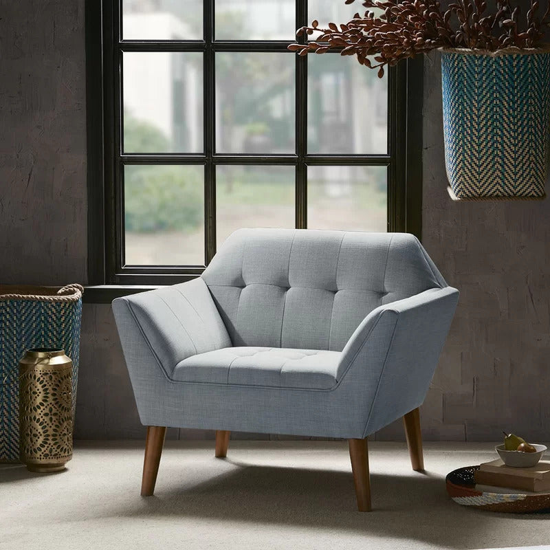 1 Seater Sofa Set 38'' Wide Tufted Armchair