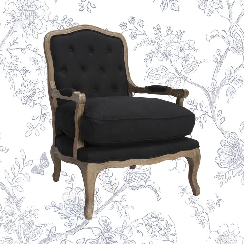1 Seater Sofa Set : BEN 29'' Wide Tufted Linen Armchair
