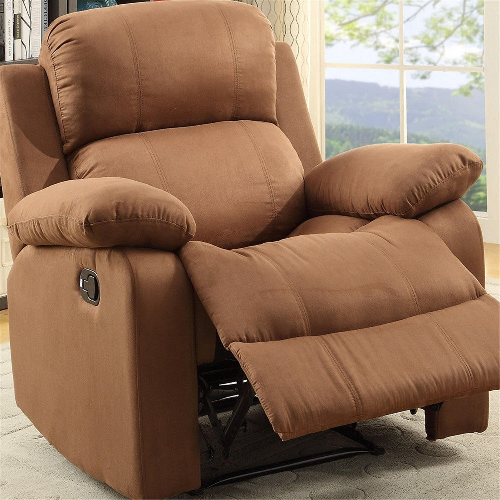 Recliners:- Fabric Recliner And Massage Chairs In Chocolate Brown