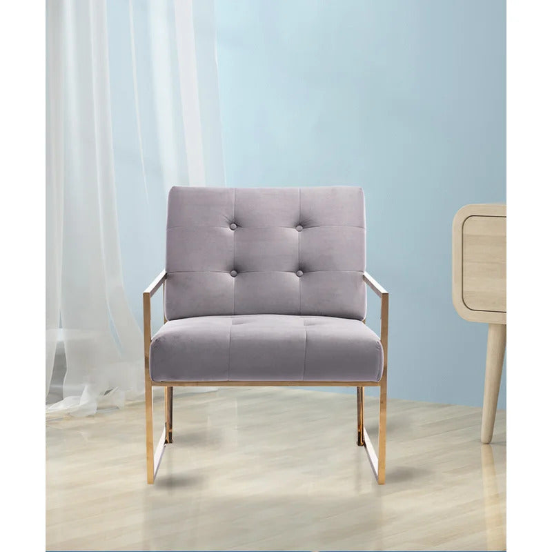 1 Seater Sofa Set : JOI 25.2'' Wide Tufted Velvet Armchair